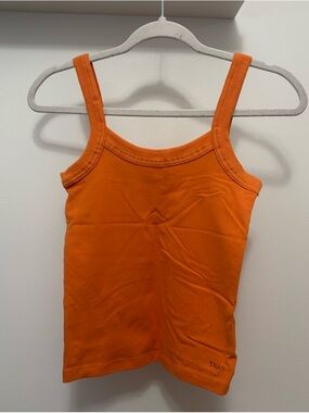 Aritzia TNA Bright Orange Crewneck Tank